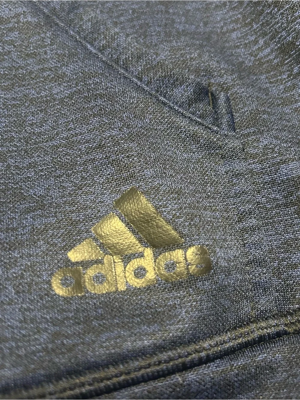 adidas Navy Hoodie with Light Blue Logo